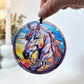 Horse stained glass ornament