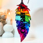 Rainbow Feather Dog Memorial Ornament
