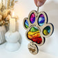 Dog Paw Stained Glass Memorial