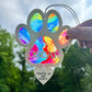 Outdoor Rainbow Marble Dog Paw