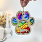 Rainbow Paw Dog Breed Stained Glass