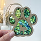 Green Paw Dog Breed Stained Glass