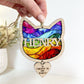 Rainbow Cat Head Stained Glass