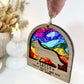 Dog Silhouette Rainbow Ornament