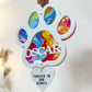 Outdoor Rainbow Marble Dog Paw