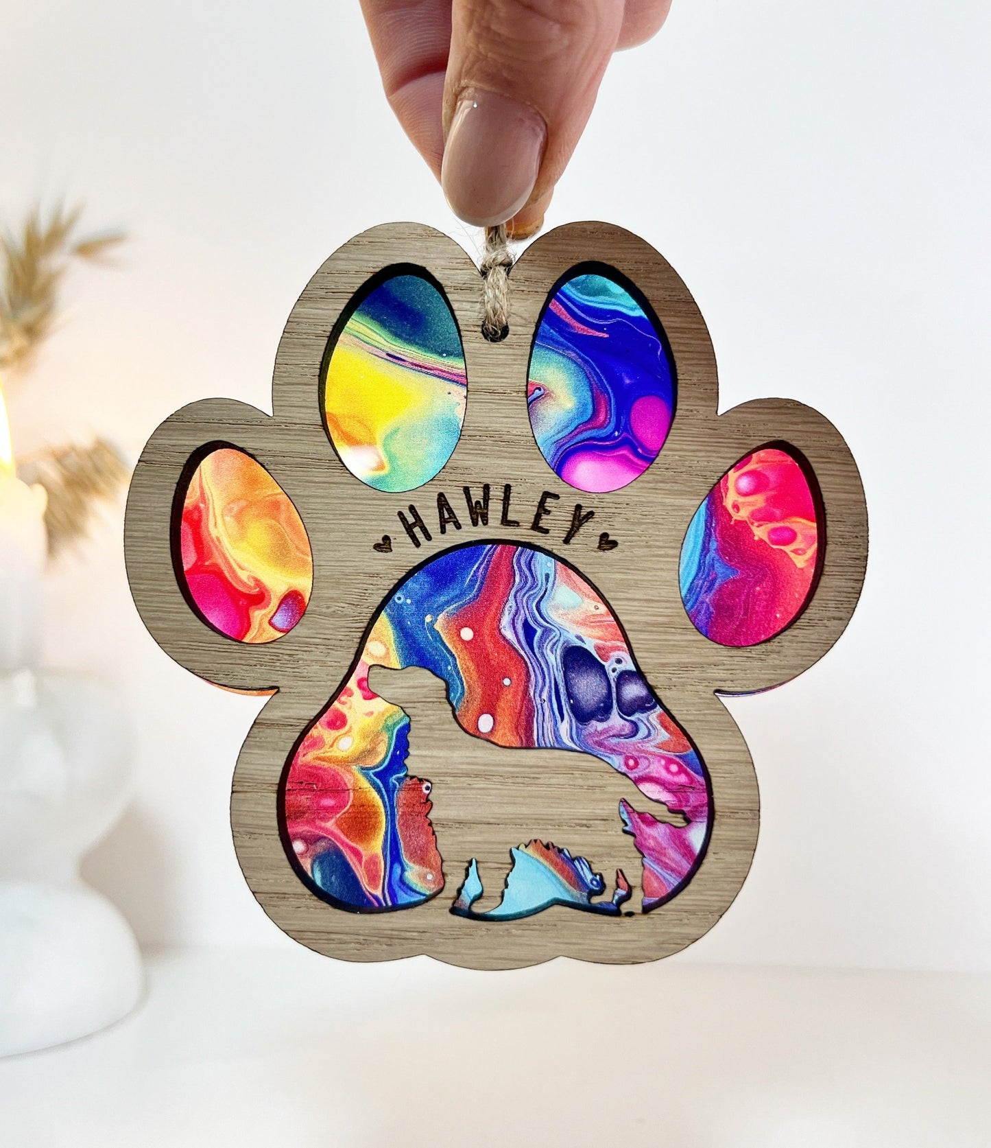 Marble Rainbow Paw Dog Breed