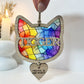 Rainbow Cat Head Stained Glass