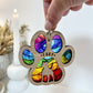 Rainbow Paw Dog Breed Stained Glass