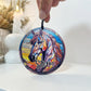 Horse stained glass ornament