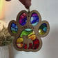 Rainbow Paw Dog Breed Stained Glass