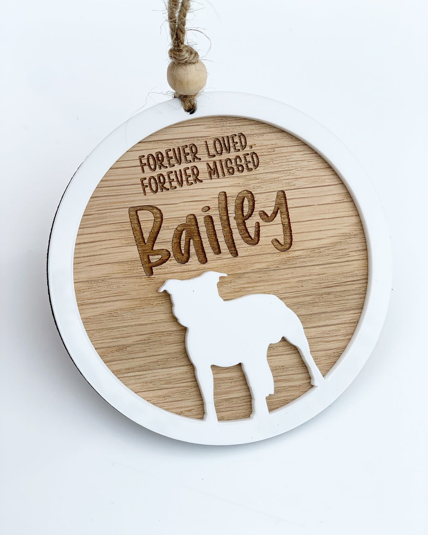 Silhouette dog memorial