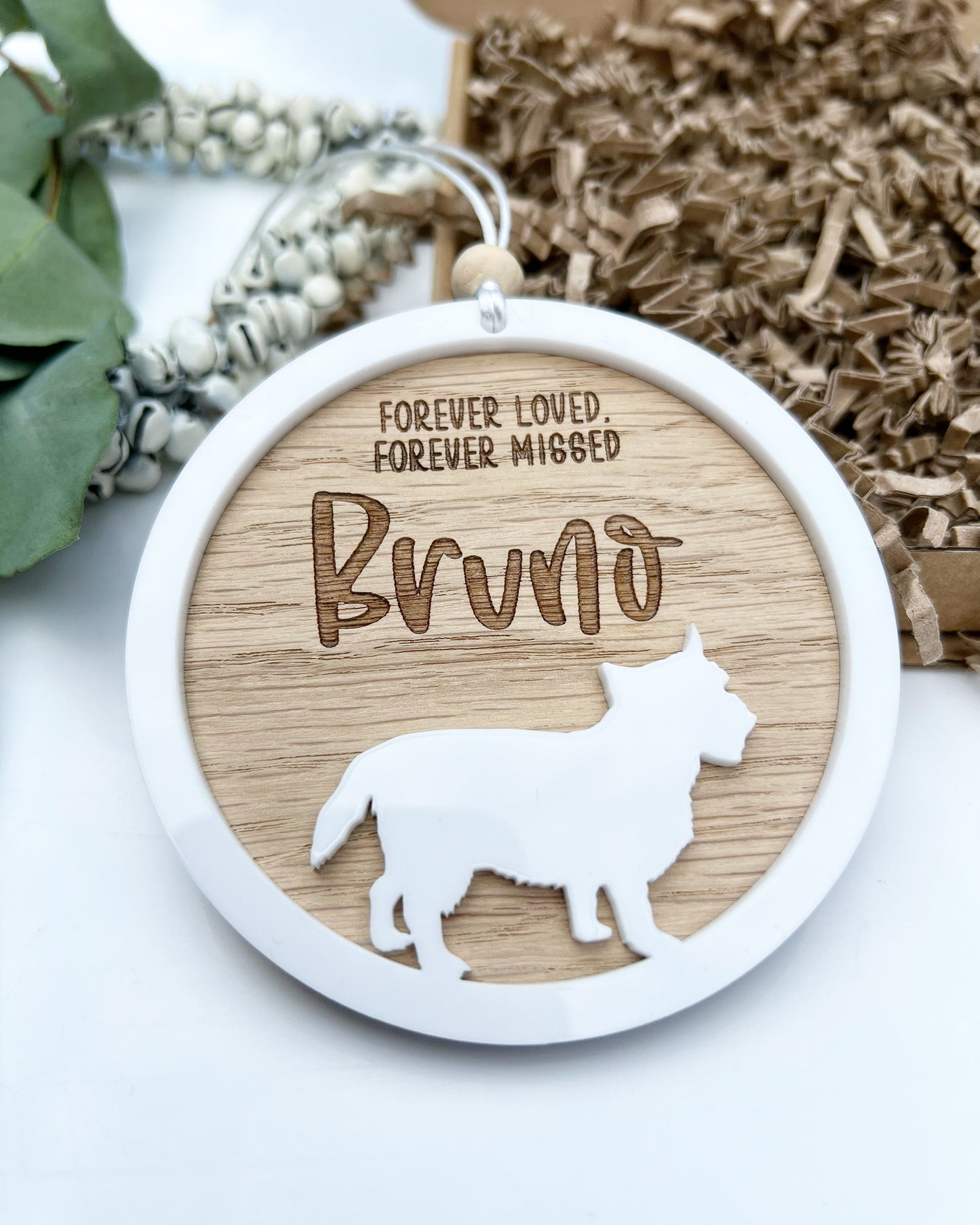 Silhouette dog memorial