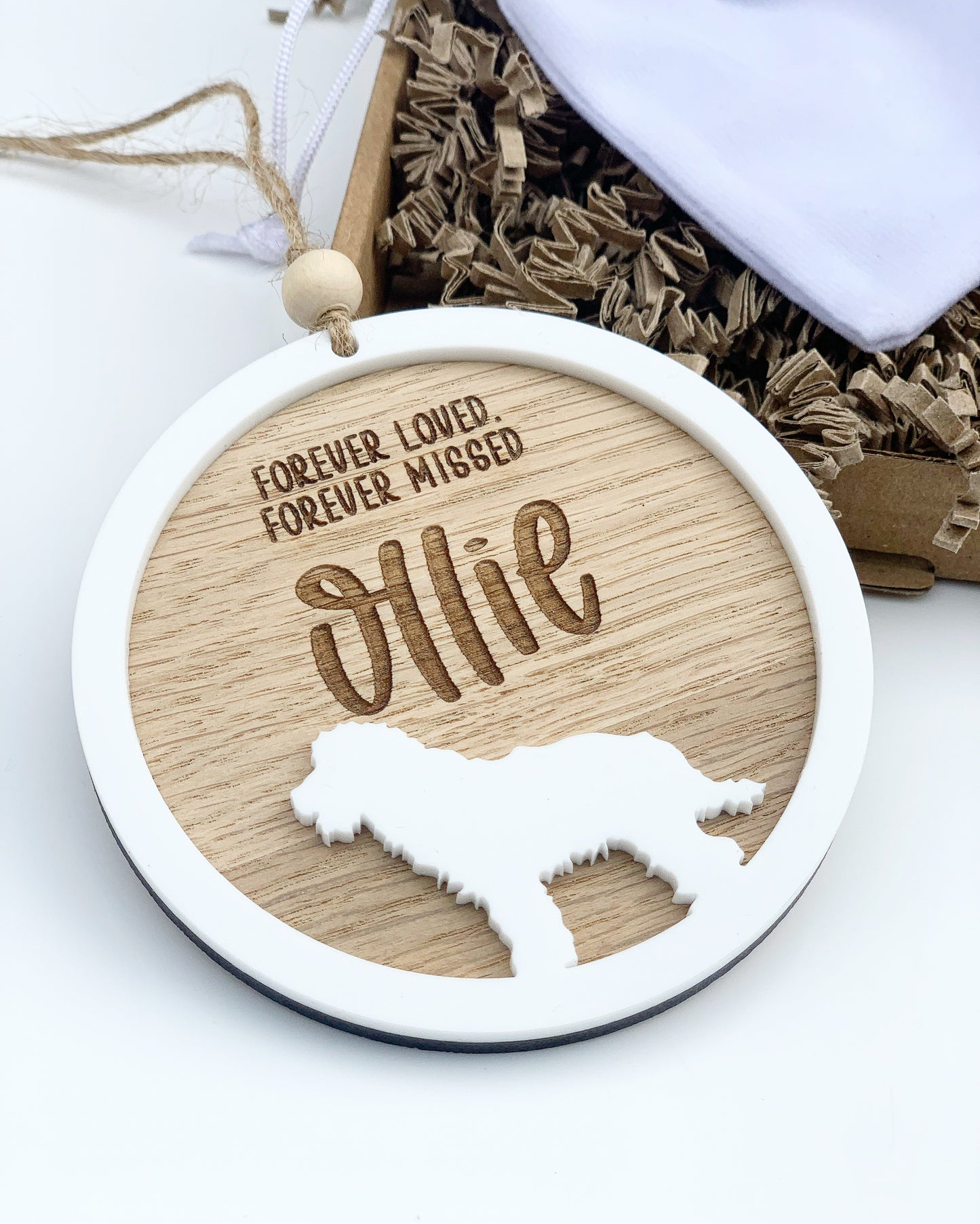 Silhouette dog memorial