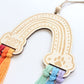 Rainbow macrame pet memorial