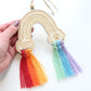 Rainbow macrame pet memorial