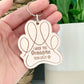 "I woof you" paw keyring