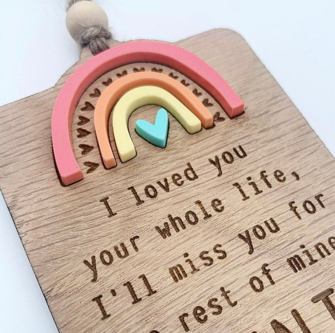 Rainbow Bridge Pet Sympathy Oak veneer  | Dog Memorial Keepsake | Pet Memorial Gift | Cat Loss Gift | Memorial Pet Gift | Dog Loss Gift |