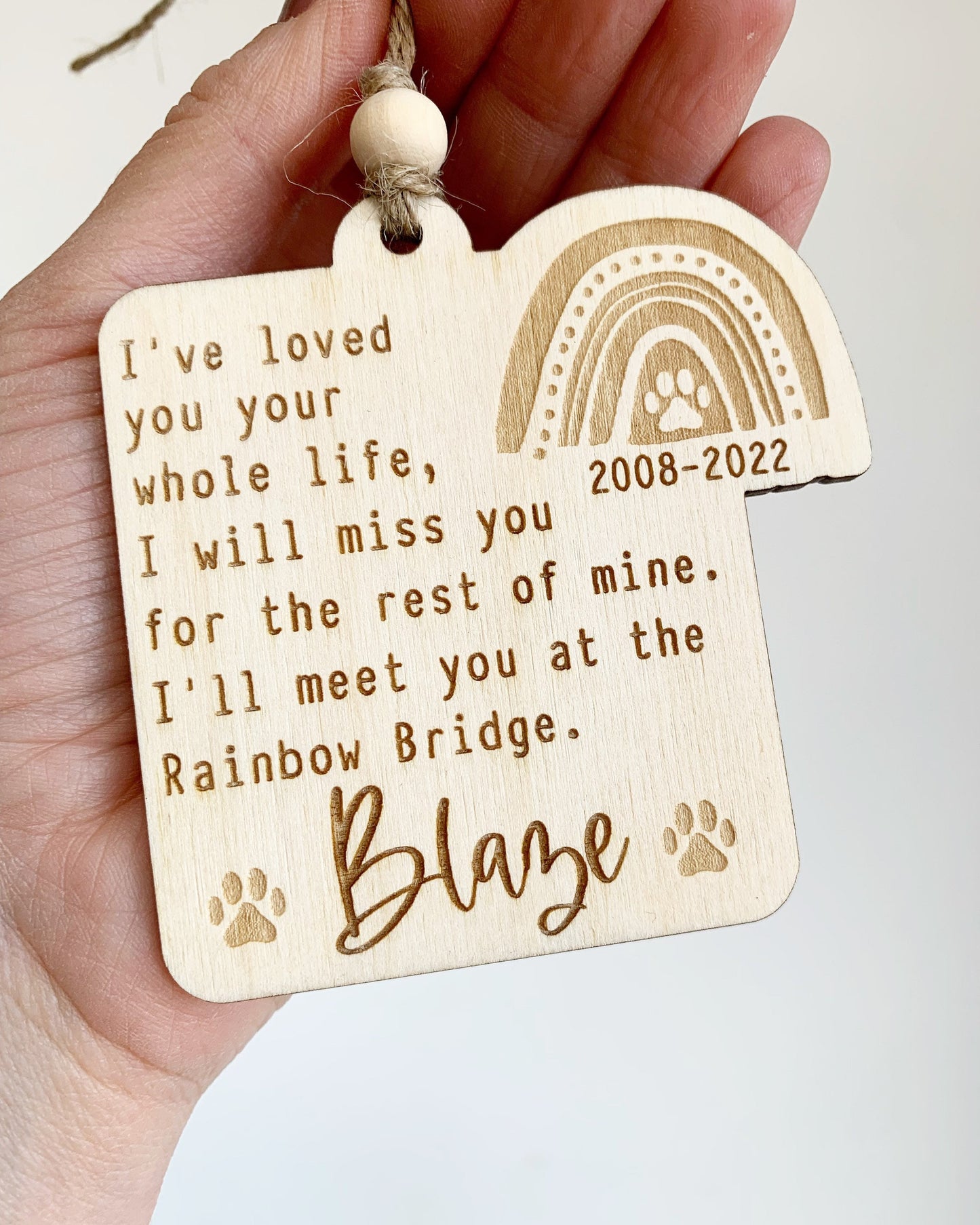 Pet Memorial Keepsake | Memorial Gift | Cat Keepsake | Memorial Pet Gift | Pet Loss Gift | Dog Loss Memorial | Personalised Pet Decoration