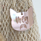 Personalised cat keyring, Cat keychain mirrored Perspex