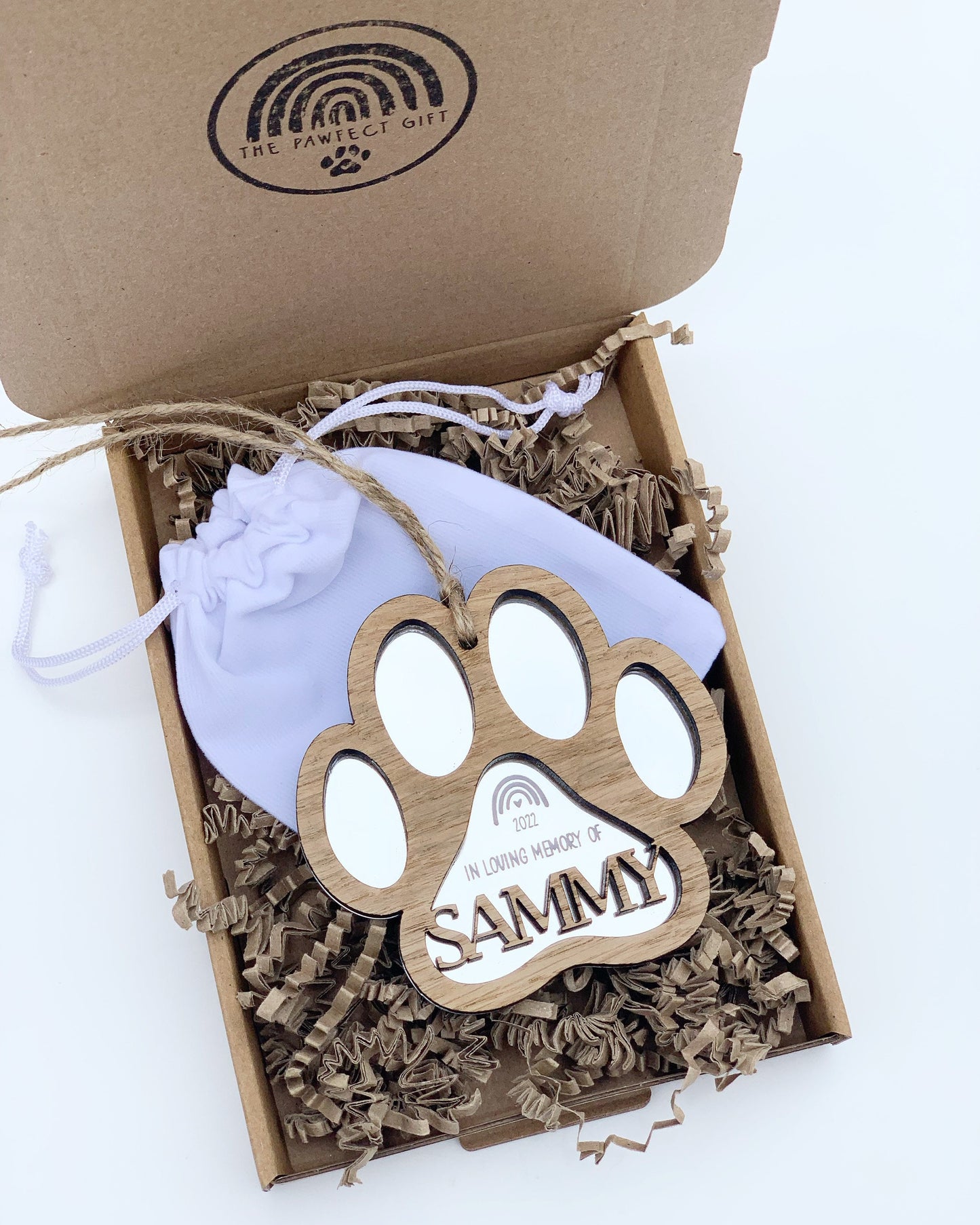 Personalised paw memorial