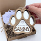 Personalised paw memorial