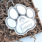 Outdoor paw garden memorial plaque