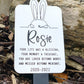 Personalised rabbit grave marker, Rabbit garden memorial, Gold or Silver