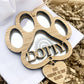 Rainbow paw drop down heart memorial