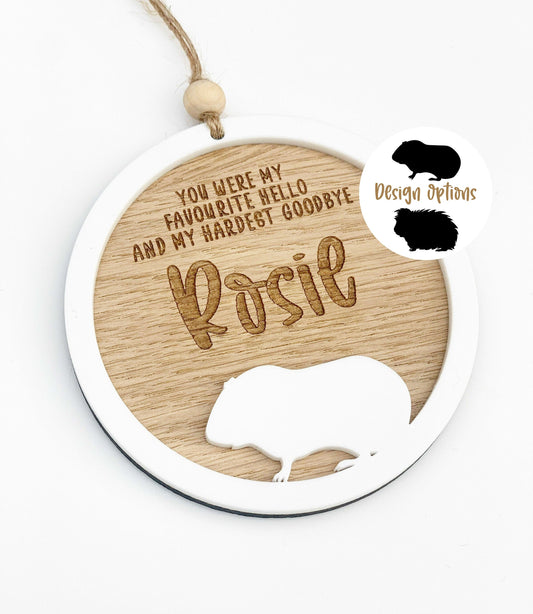 Guinea pig silhouette ornament