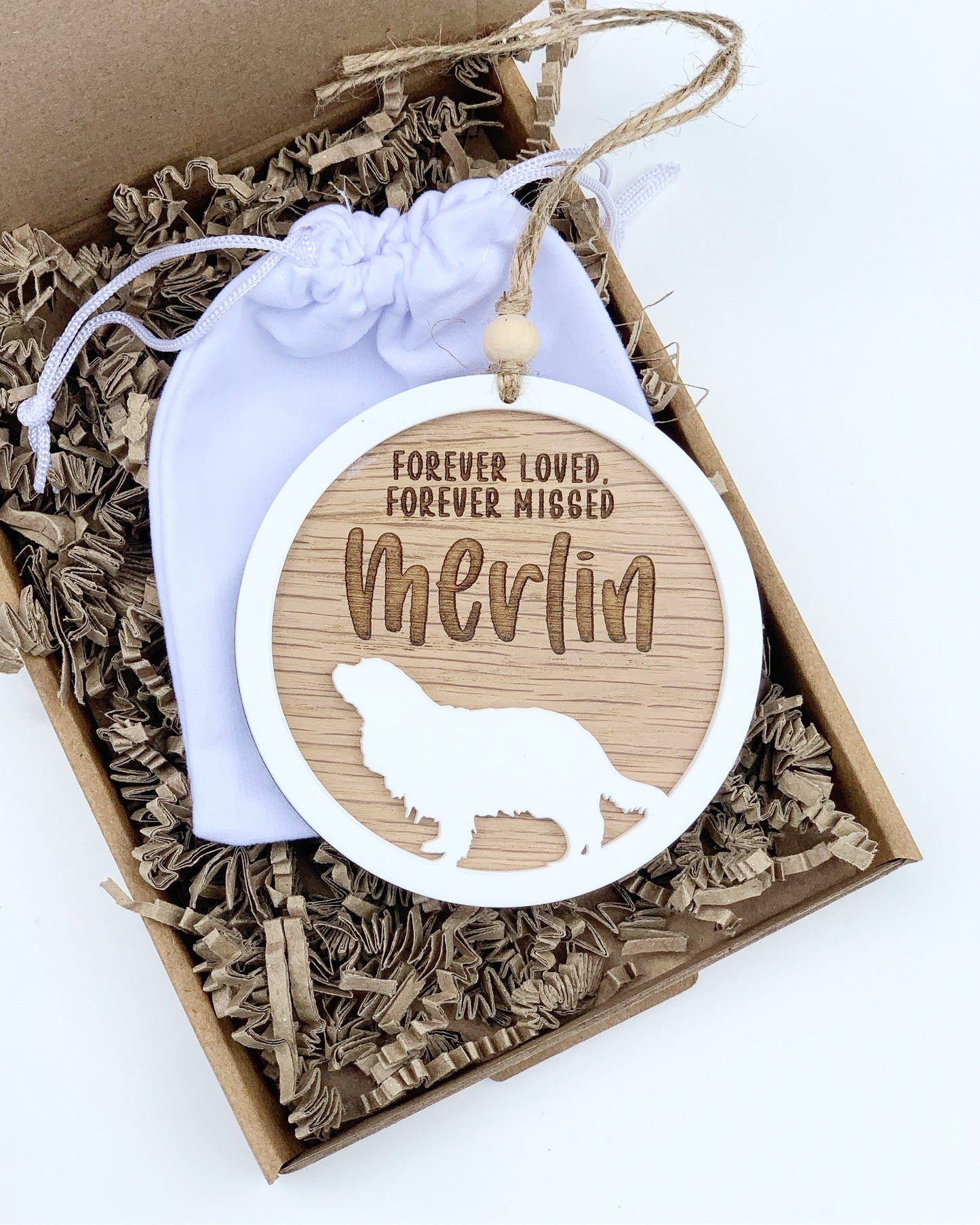 Silhouette dog memorial