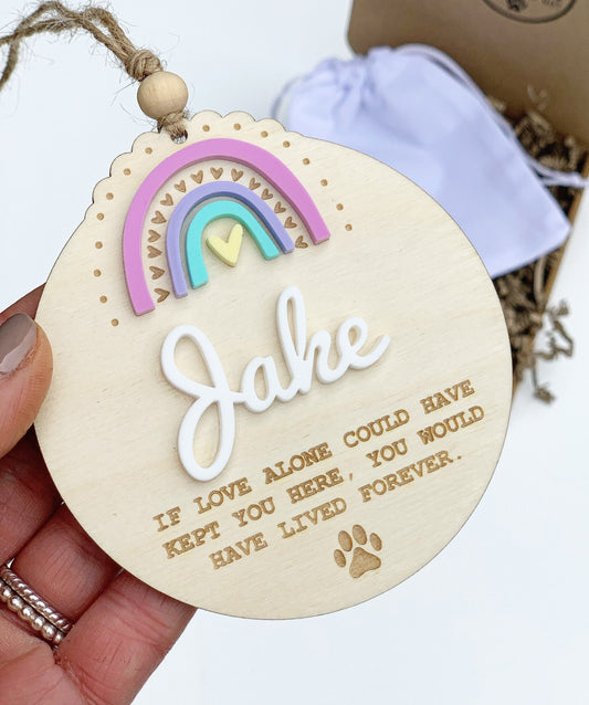 Rainbow bridge pet sympathy memorial keepsake, Memorial gift for cat loss gift, Memorial pet loss gift, Dog loss gift, Pet remembrance gift