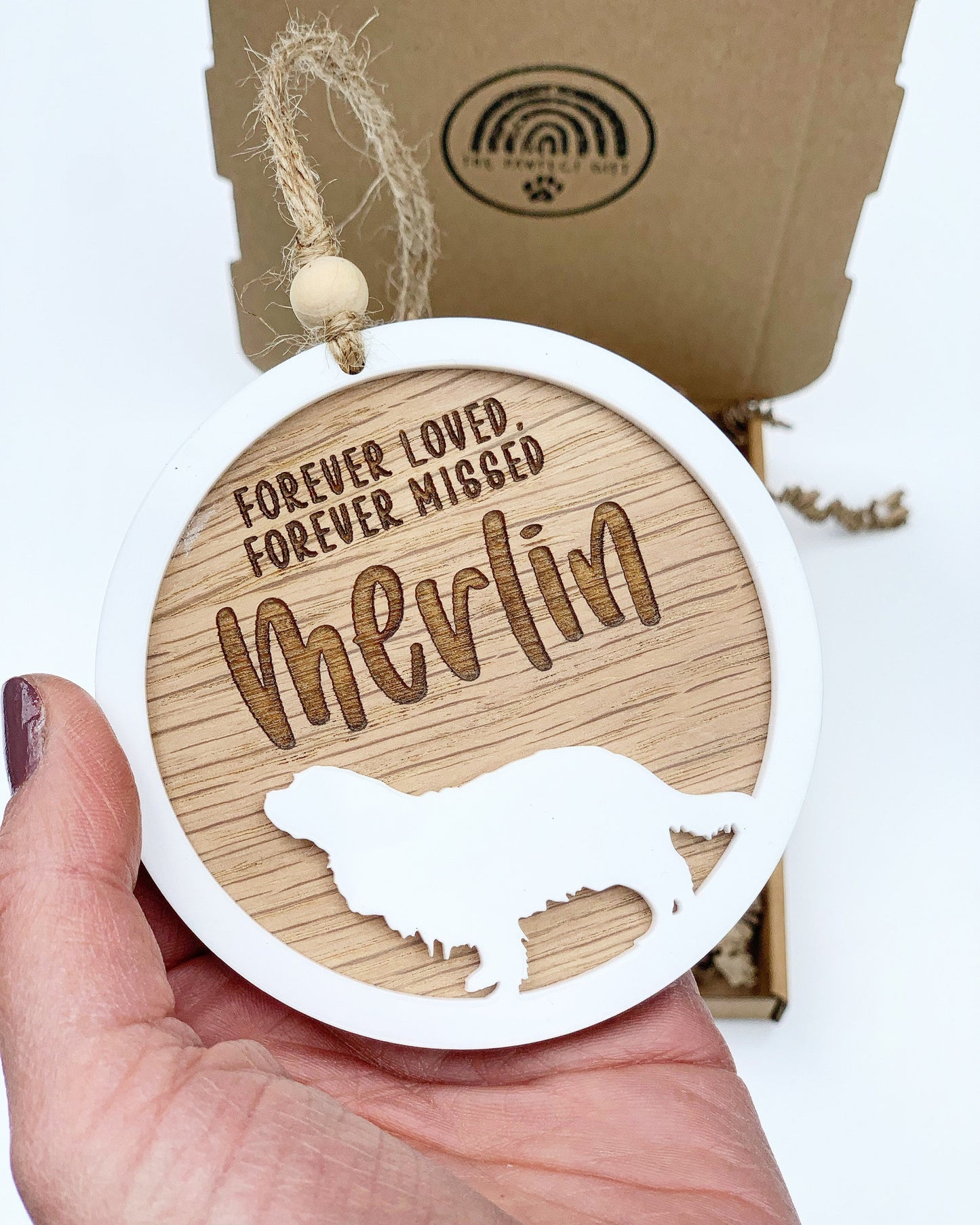 Silhouette dog memorial