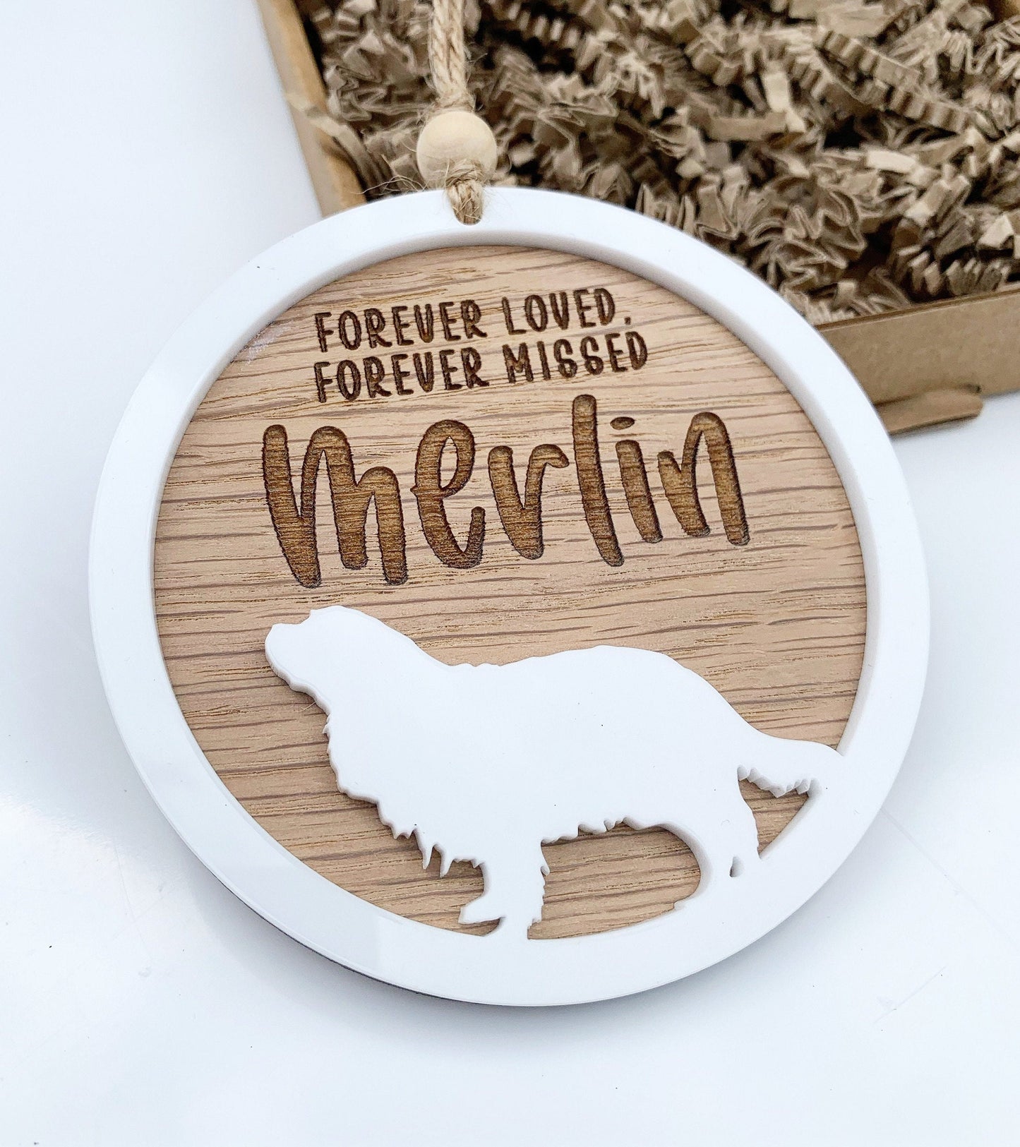 Silhouette dog memorial