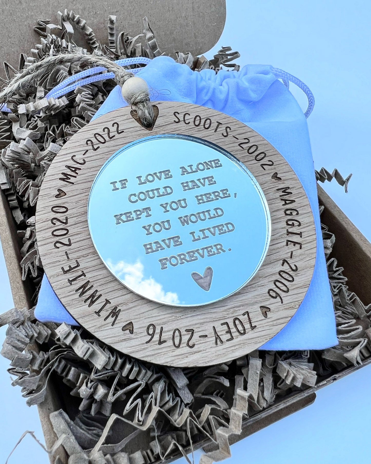 Multi pet memorial ornament