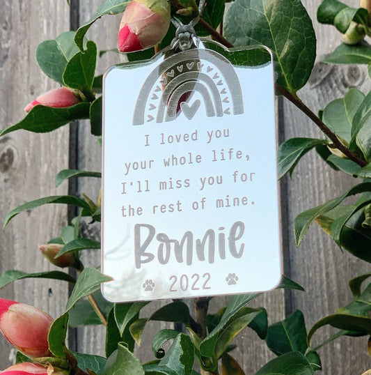 Outdoor Pet Memorial Sign, Rainbow Bridge Gift, Garden Pet Memorial, Cat Memorial Gift, Dog Memorial Gift,  Pet Sympathy Gift,