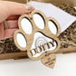 Rainbow paw drop down heart memorial