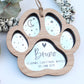 Paw Christmas ornament, sending Christmas wishes