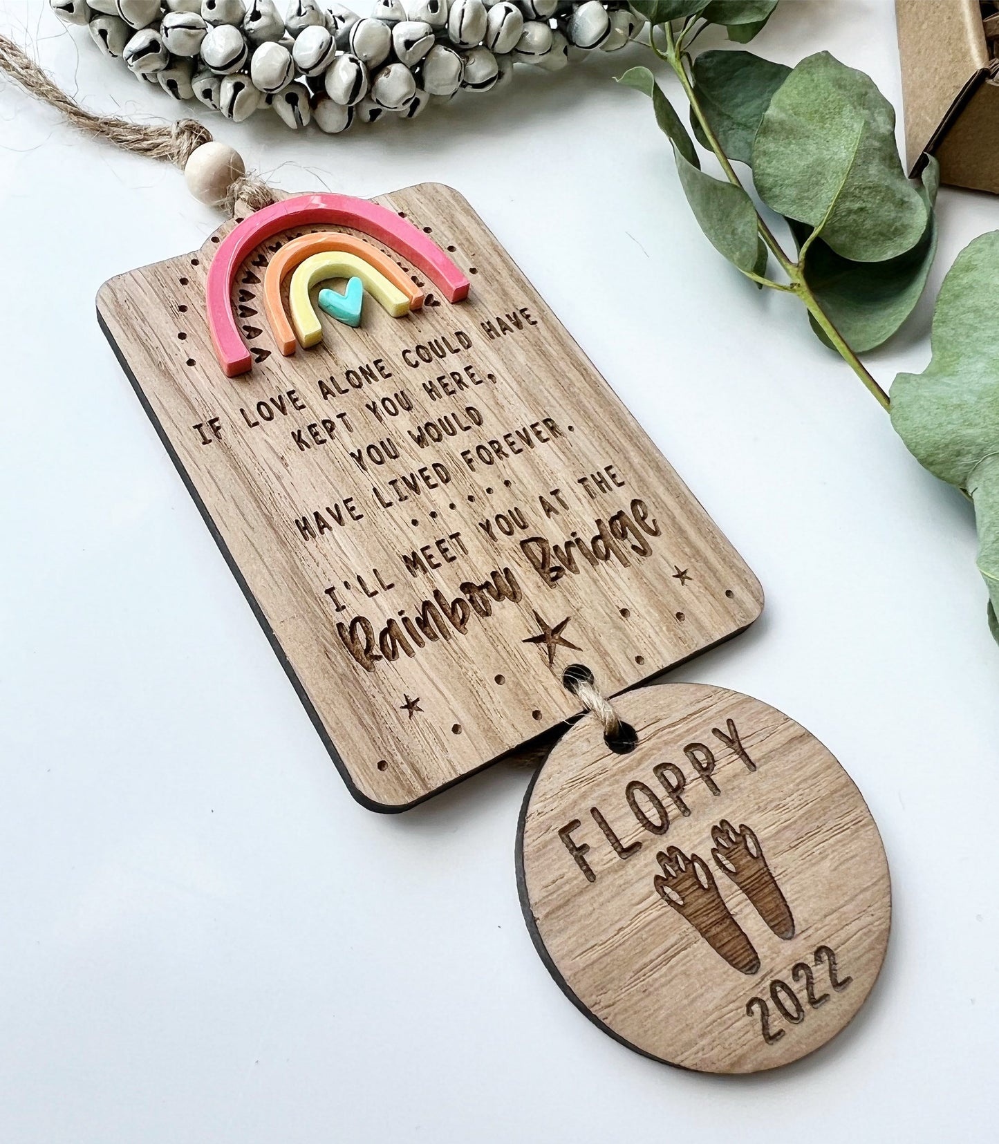 Rabbit memorial, Rabbit loss gift, Rabbit sympathy gift, Rainbow bridge pet sympathy gift, Rabbit lover gift, Rabbit keepsake gift,