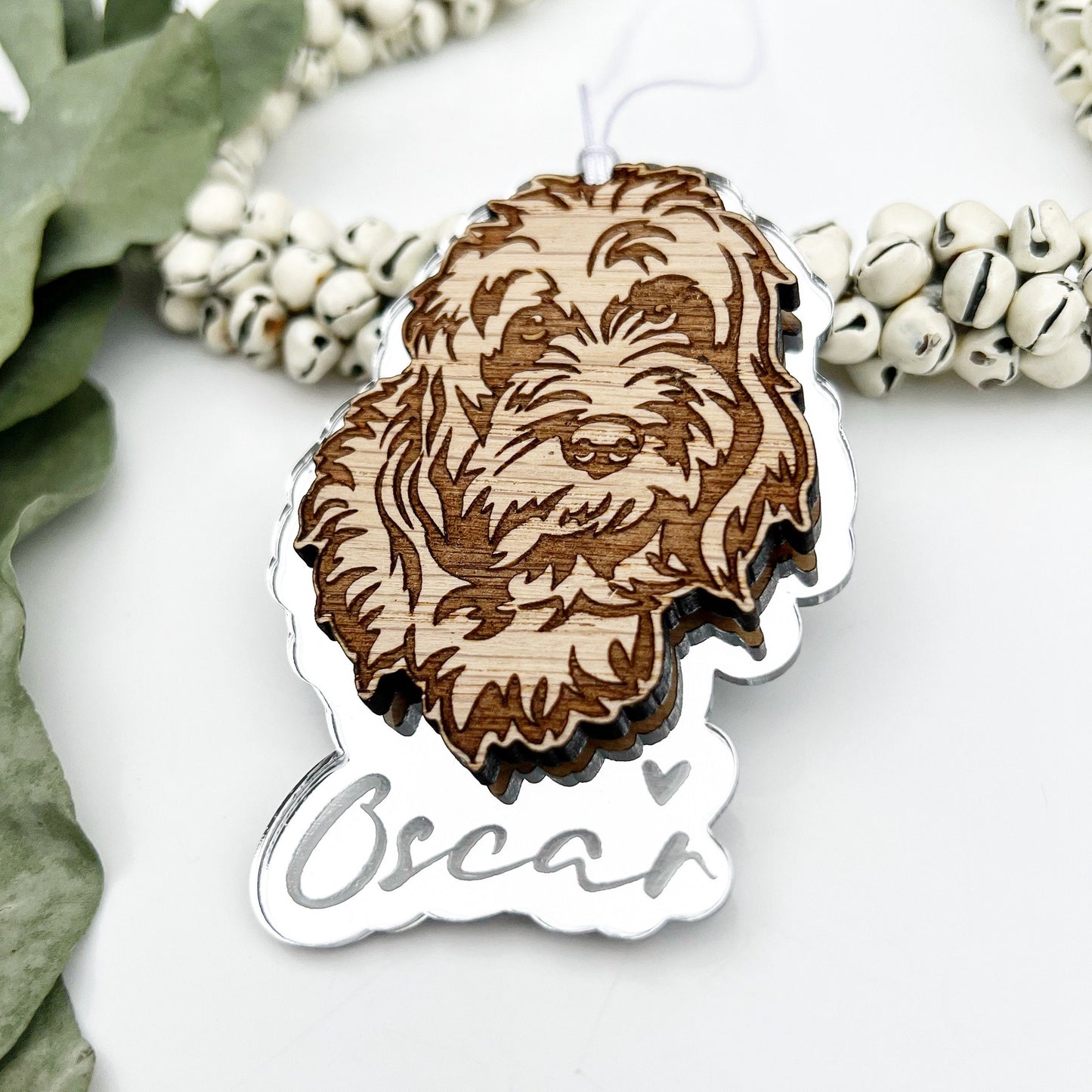Labradoodle dog ornament