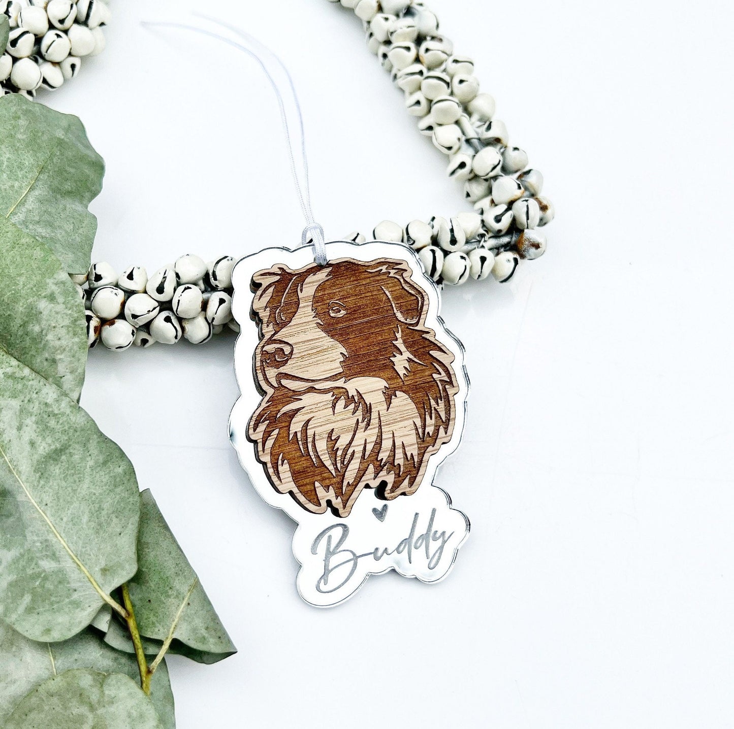 Border collie dog ornament