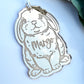 Rabbit christmas ornament, Bunny xmas decoration, Pet Gift, Bunny lover gift, Bunny decoration, rabbit personalised bauble