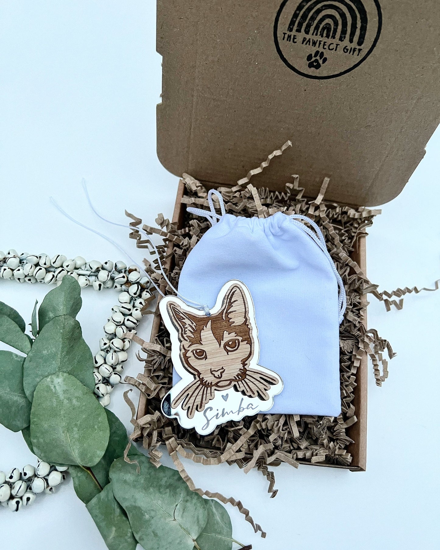 Tuxedo cat ornament