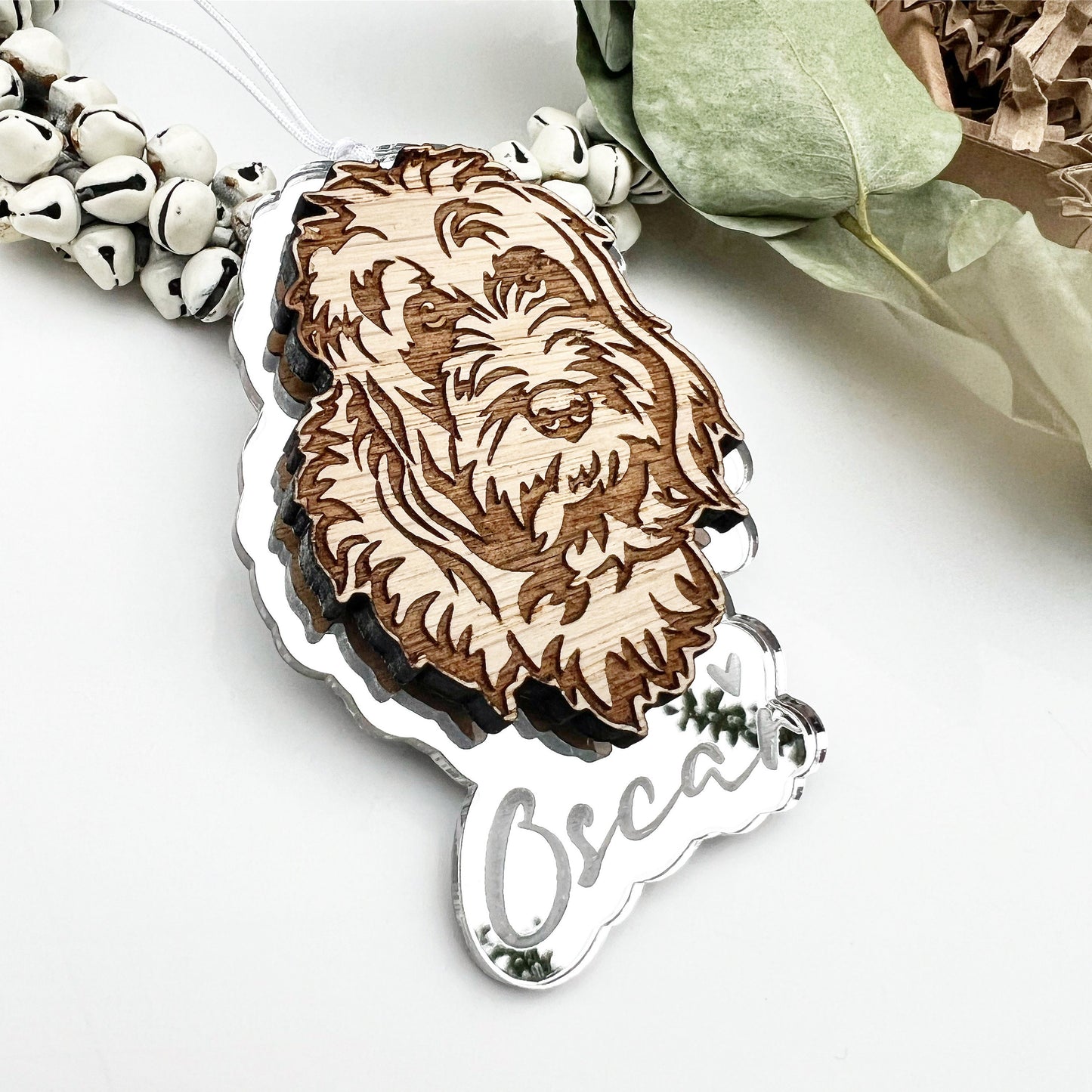 Labradoodle dog ornament