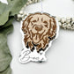 Golden retriever dog ornament