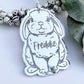 Rabbit christmas ornament, Bunny xmas decoration, Pet Gift, Bunny lover gift, Bunny decoration, rabbit personalised bauble