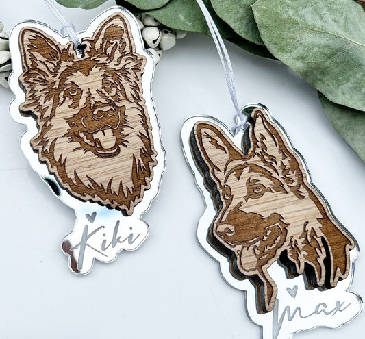 German Shepherd dog ornament