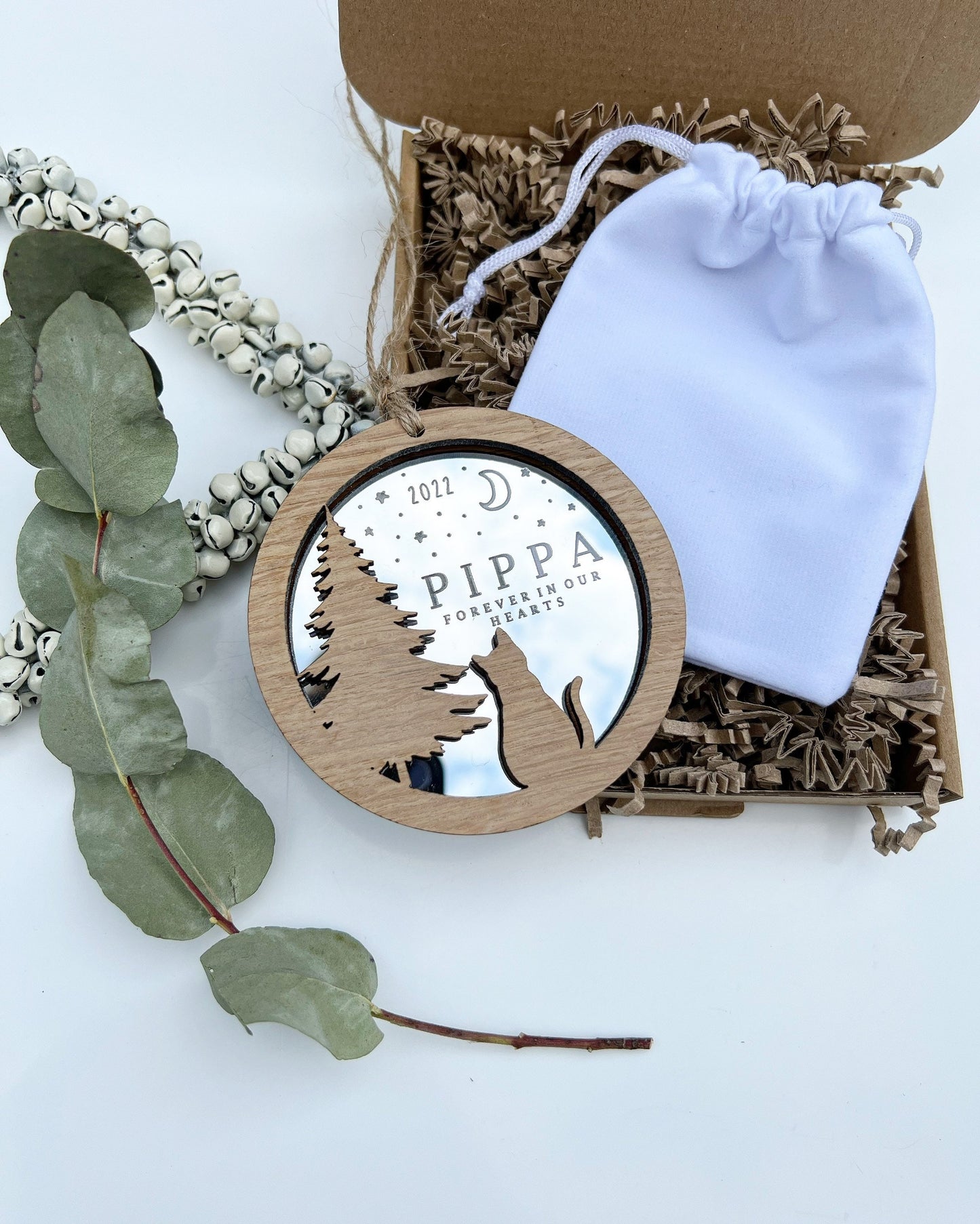 Christmas cat memorial ornament