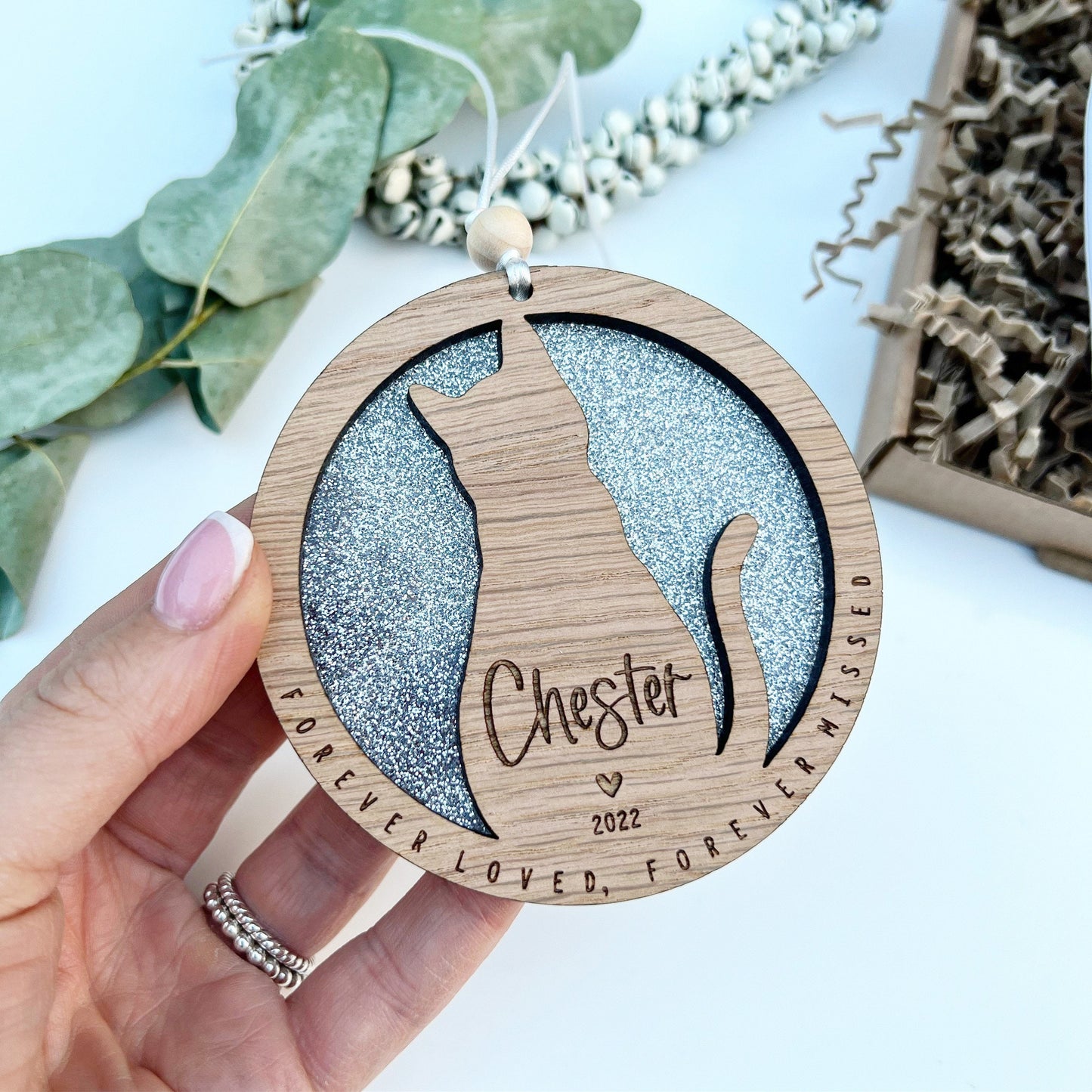 Personalised cat memorial gift, Cat Christmas decoration, Cat Christmas ornament, Cat Christmas bauble, Cat Christmas memorial decoration