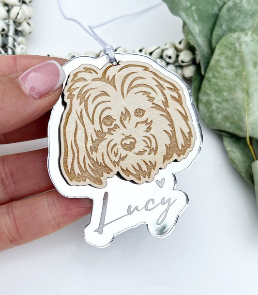 Maltese dog ornament