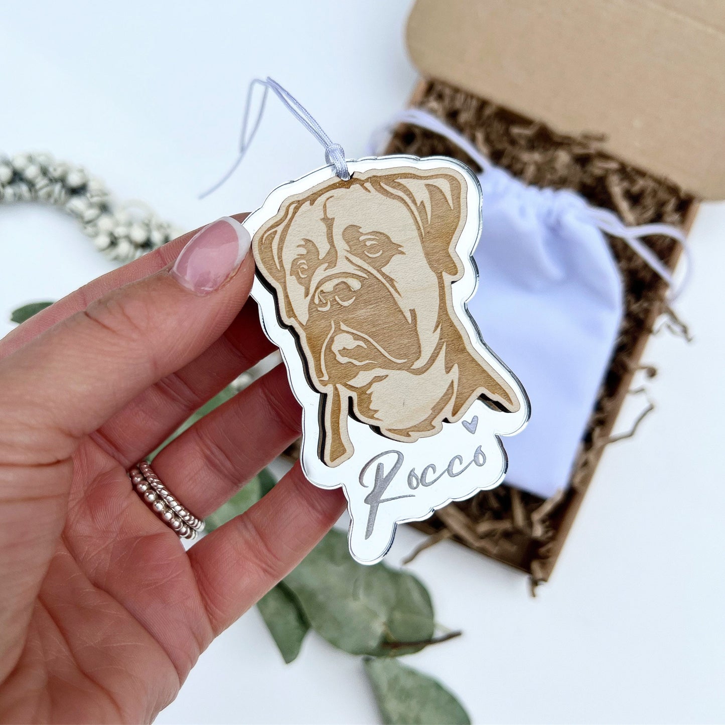 Bull mastiff dog ornament